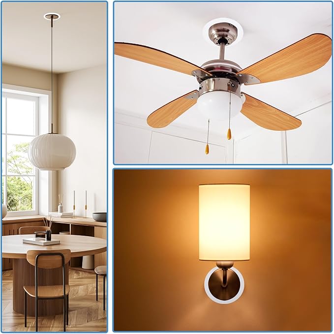PATIKIL 3.6" ID 5" OD Plastic Trim Ring, Translucent Matte White - Image 7