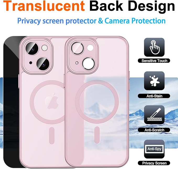 for iPhone 15 Case with Privacy Screen Protector and Camera Protection - Image 2