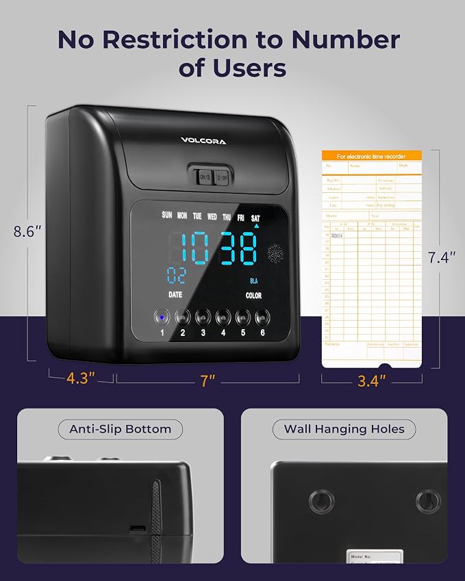 Volcora Time Clock for Employees - Image 2