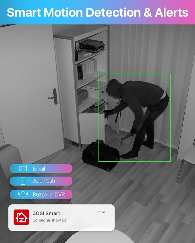 ZOSI 1080P Home Security Camera System - Image 4
