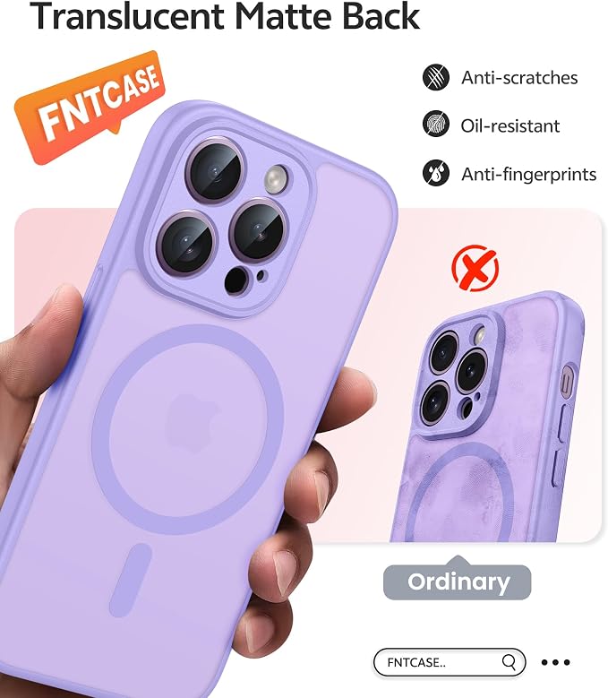 FNTCASE for iPhone 14 Pro Case: Translucent Matte Cases - Image 6