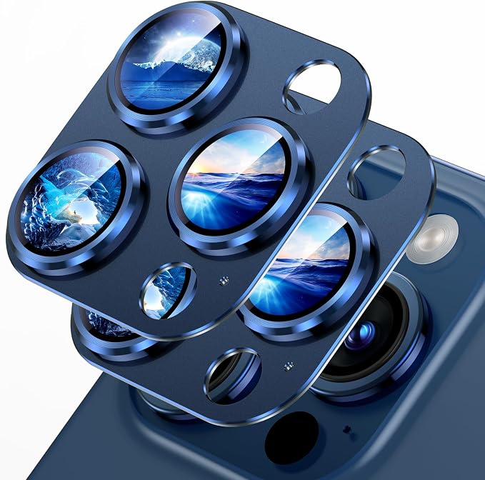Uyiton Compatible with iPhone 15 Pro/iPhone 15 Pro Max Camera Lens Protector by Uyiton