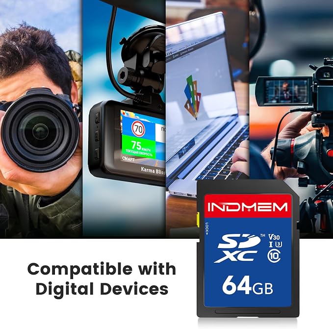 64GB SD Card 5 Pack, High Speed up to 90M/S SDXC UHS-I Memory Cards, Full HD & - Image 4
