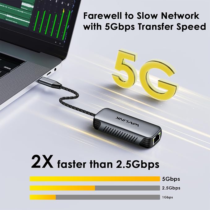 WAVLINK 5G USB-C Ethernet Adapter - Image 2