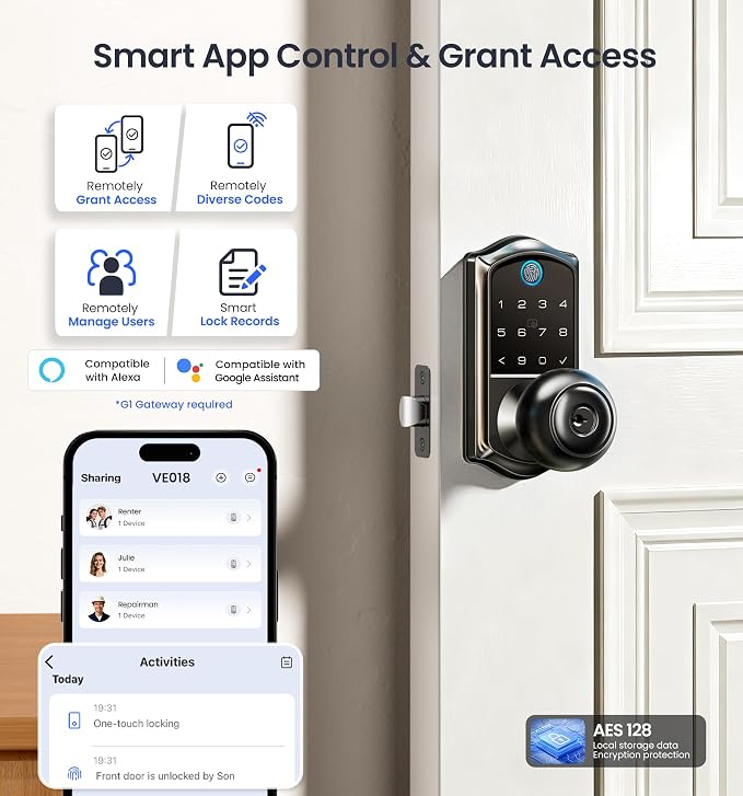 Veise VE018 Smart Knob Handle Lock - Image 3