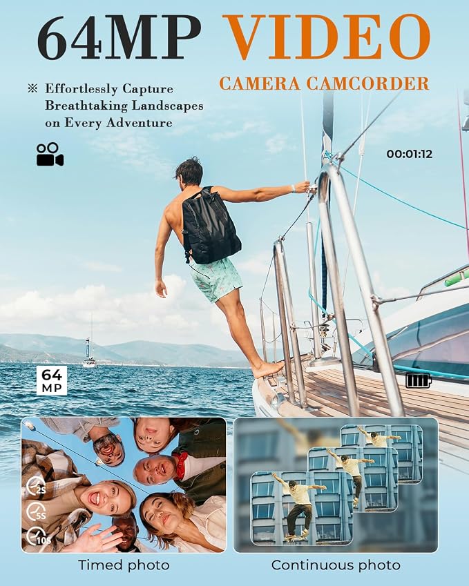 8K 64MP Video Camera 18X Digital Camcorder Video Camera - Image 3