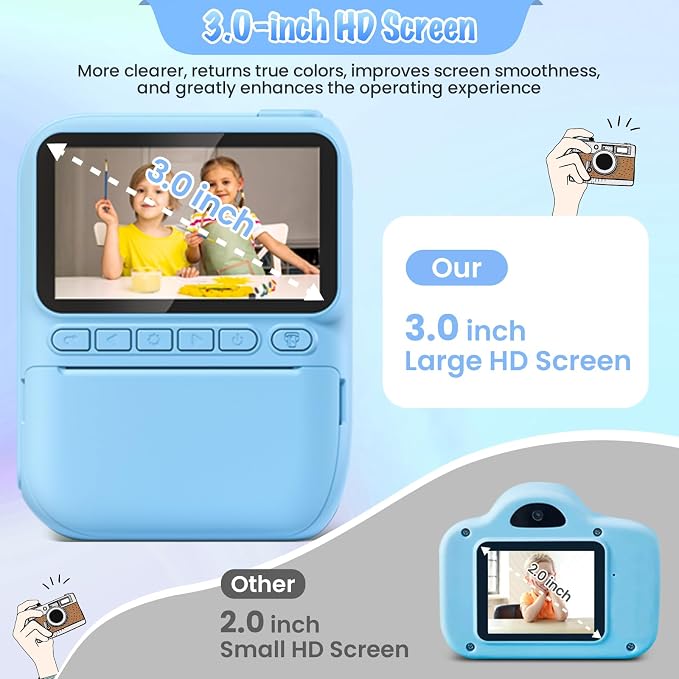 Kids Camera Instant Print, 3.0" HD 32MP Birthday Gifts - Image 2