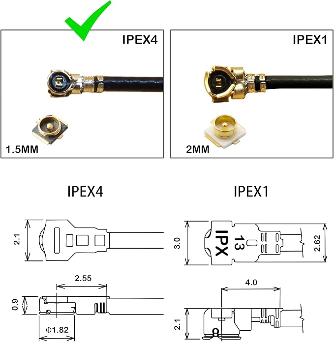 WiFi Bluetooth Antenna 2 Pack & Pigtail 2 Pack, 5Ghz 2.4Ghz 3dBi WiFi Card - Image 7