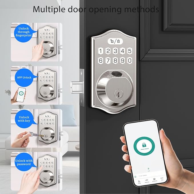 keyless Entry Door Lock deadbolt - Image 2
