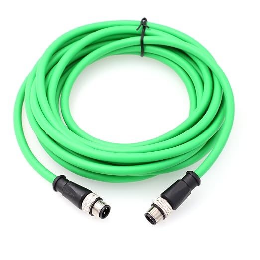 M12 Network Profinet Ethernet Encoder Reader Sensor Cable, 4 Pin D Code to 4 by Unknown