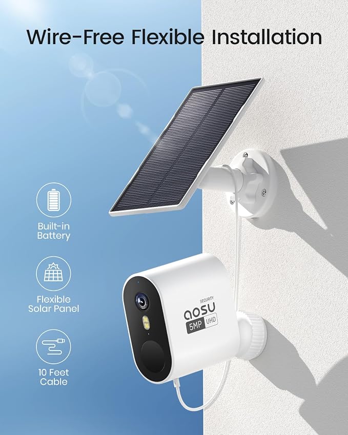 aosu Add-on Cam, Solar Powered, Requires SolarCam/WirelessCam System's aosuBase - Image 4