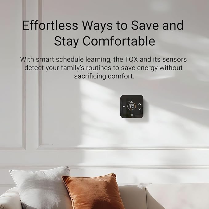 Lux TQX Thermostat with Remote Sensor, WiFi Thermostat Works with Matter - Image 3