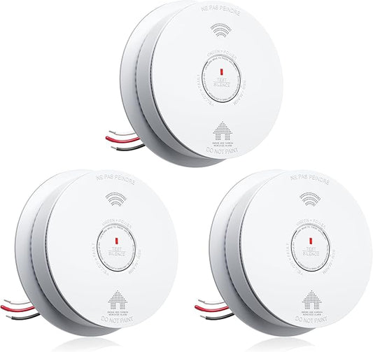 SITERWELL Hardwired Smoke Detector Carbon Monoxide Detector 10 Year Battery by SITERWELL
