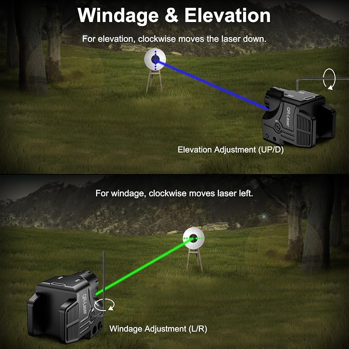 Red Green Purple Blue Laser Light Combo, 800 Lumens Tactical Flashlight Laser - Image 5