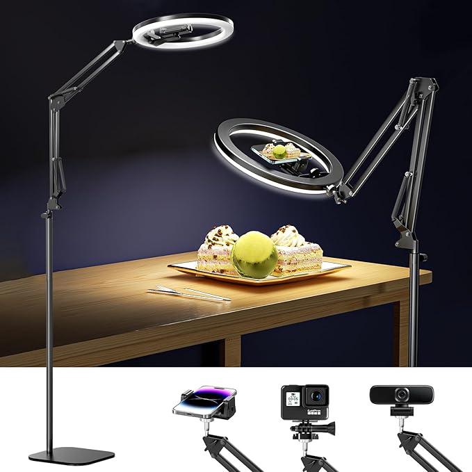 UBeesize 12" Ring Light Tripod for iPhone, Live Streaming, Photography by UBeesize