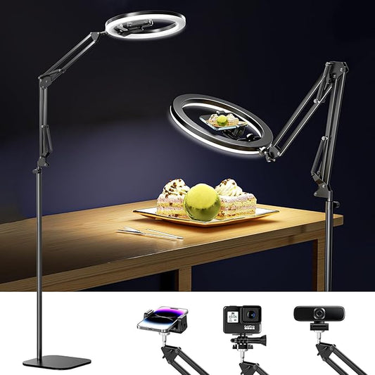 UBeesize 12" Ring Light Tripod for iPhone, Live Streaming, Photography by UBeesize