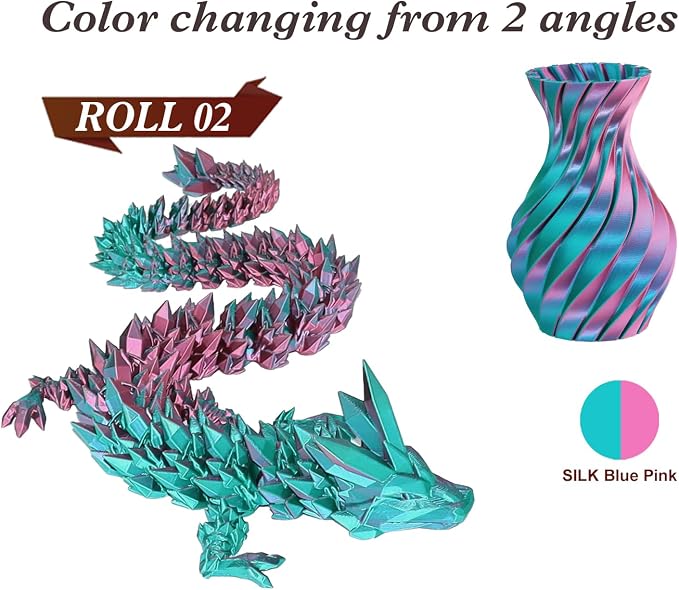 LOVOON Silk PLA 3D Printer Filament Bundle 2 KG, PLA Filament 1.75mm, Shiny - Image 4