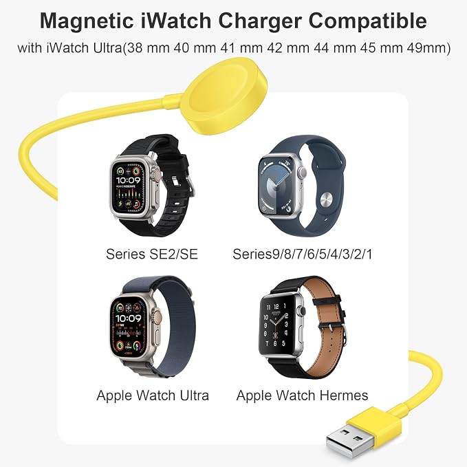 Fast Charger for Apple Watch Charger, Magnetic iWatch Charger to USB A Cable - Image 4