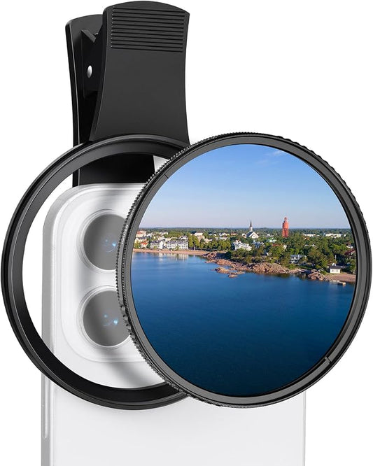 K&F CONCEPT 67mm Clip-on CPL Phone Camera Lens Filter Kit, Circular Polarizer by KFCONCEPT