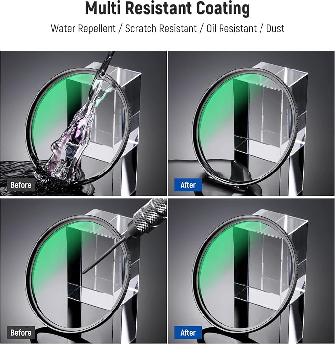 NEEWER 55mm Ultra Low Reflectivity UV Lens Filter, UV Protection Filter - Image 7