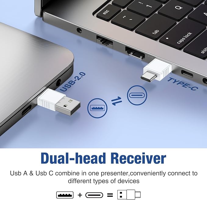 Rechargeable Presentation Clicker USB C Wireless Presenter Remote - Image 2