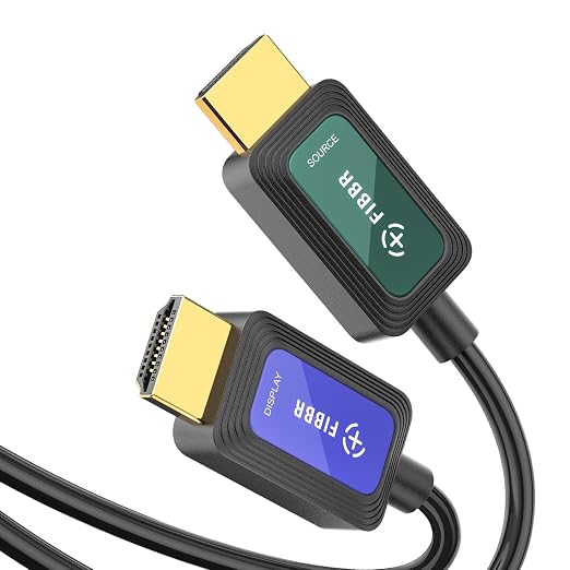 Fiber Optic HDMI Cable 100 ft 2.1 8K 48Gbps High Speed Supports 8K@60Hz 4K@120Hz by FibbrOfficial