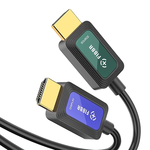 Fiber Optic HDMI Cable 20 ft 2.1 8K 48Gbps High Speed Supports 8K@60Hz 4K@120Hz by FibbrOfficial