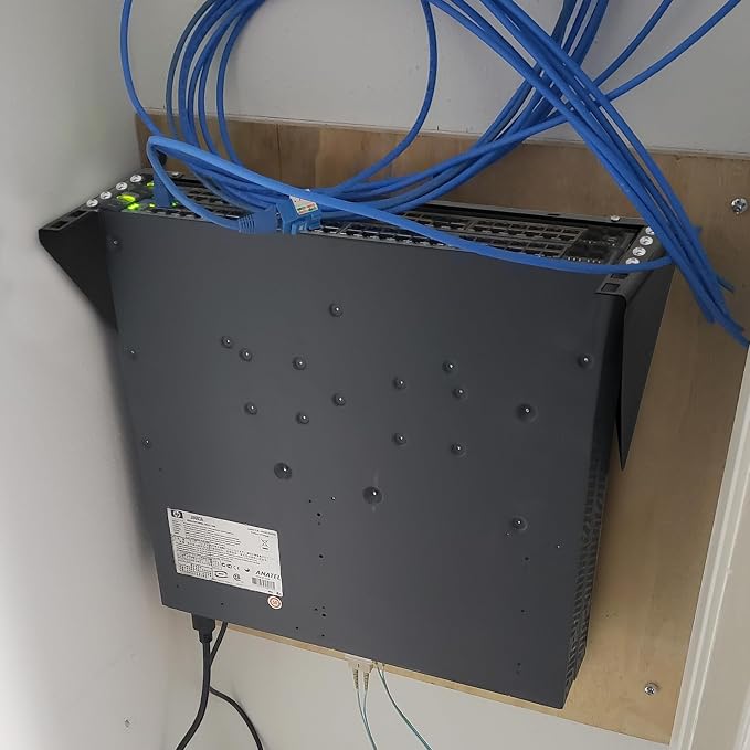 2u Hinged Wall Mount Patch Panel Bracket, 2u Patch Panel Bracket, Vertical Wall - Image 7