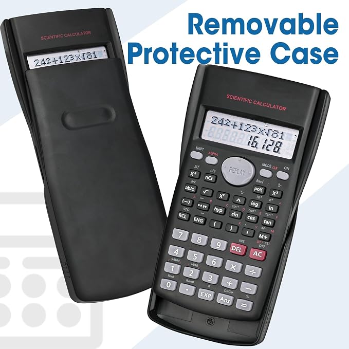 2 Pack Scientific Calculators, 2-Line Large Screen Display 240 Functions - Image 4