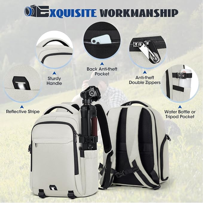 Camera Backpack Camera Bag for Photographers DSLR SLR Mirrorless Camera Cases - Image 7