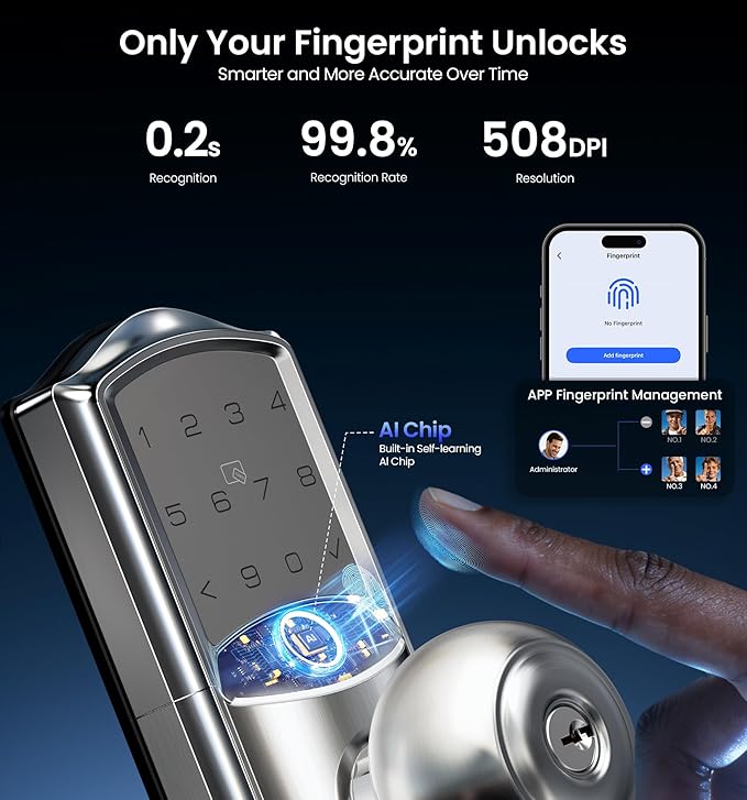 Veise VE028 Built-in Wi-Fi Smart Lock - Image 6