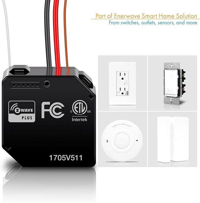 Z-Wave Plus Relay, Hidden Smart Switch Wireless Remote Control to Lights and - Image 6
