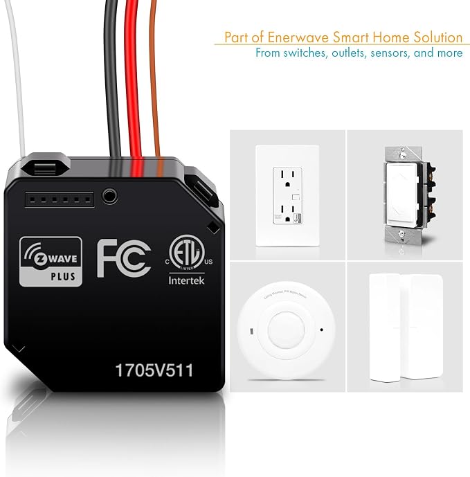 ENERWAVE Z-Wave Plus Relay, Hidden Smart Switch Wireless Remote Control to - Image 6