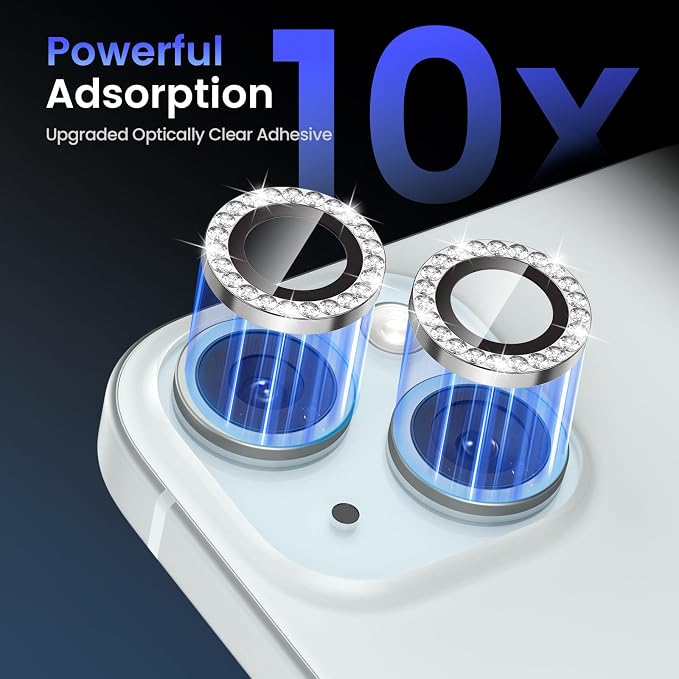 Tensea for iPhone 15 / iPhone 15 Plus Camera Lens Protector, 9H Tempered Glass - Image 6