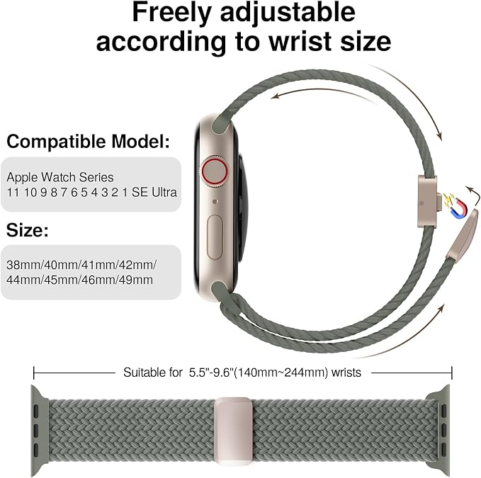 Braided Stretchy Band Compatible - Image 2
