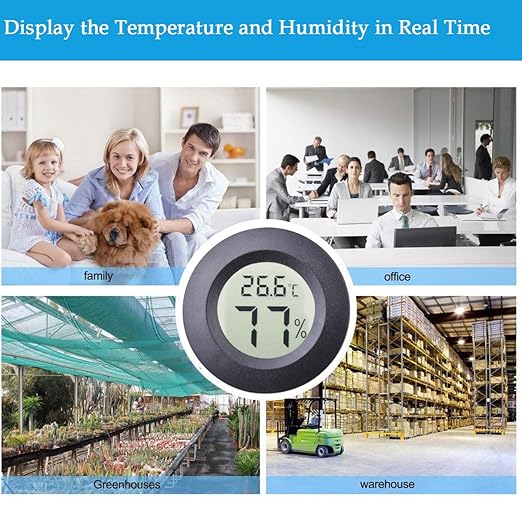3pcs Mini Hygrometer Thermometer Indoor Outdoor Round Humidity Meter - Image 6