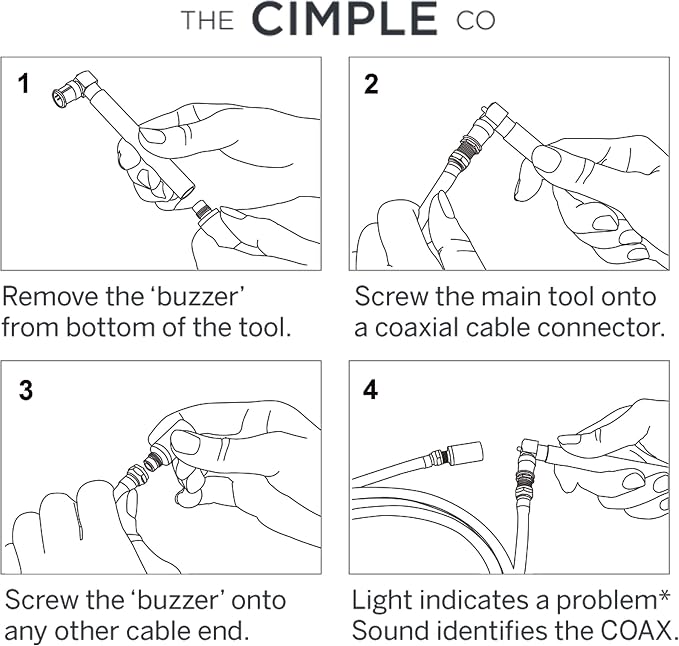 THE CIMPLE CO Coaxial Cable Signal Tester Tool - Image 8