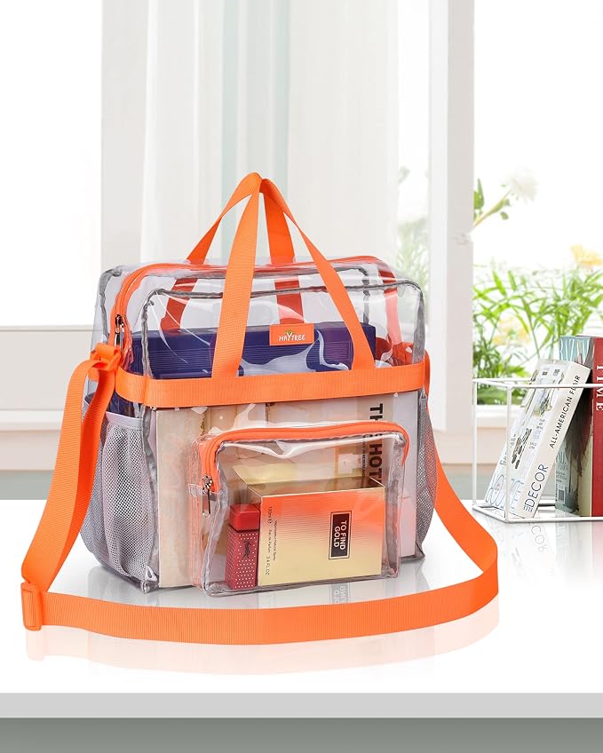 MAY TREE Clear Bag for Stadium Events 12×6×12 Clear Tote Lunch Bag - Image 6