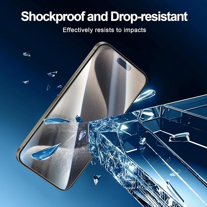 NEW'C 3x for iPhone 15 Pro Max Screen Protector+ 3x Camera Lens Protector - Image 6