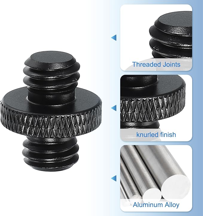 PATIKIL Tripod Screw Adapter 3/8" Male to 3/8" Male, 18 mm - Image 3