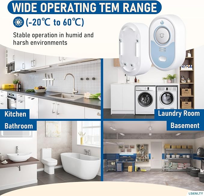 LSENTLY Water Leak Detector Supports 5 Years Standby Time, LED Indicator & - Image 9