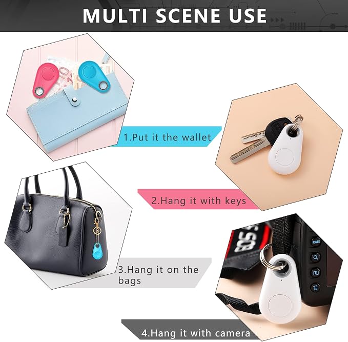 Konohan 8 Pack Key Finder Locator Anti Lost GPS Tracker Wireless Anti Lost - Image 4