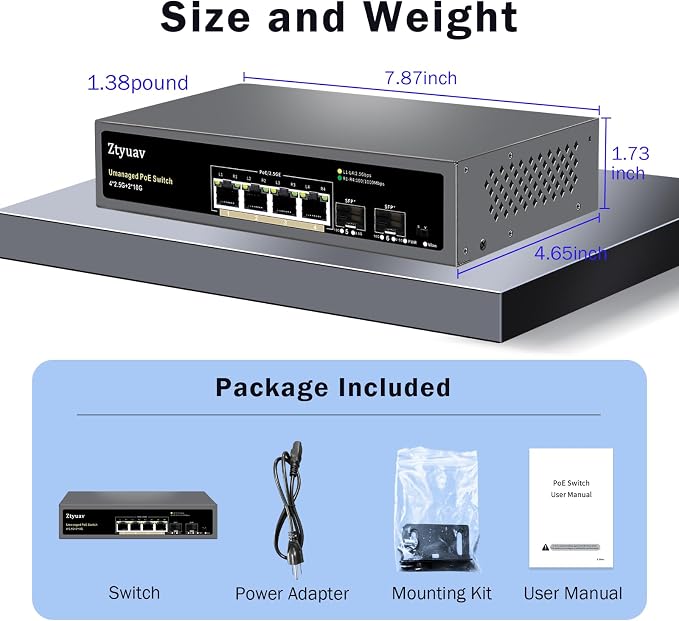 6 Port Unmanaged 2.5G PoE Switch - Image 6