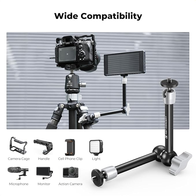K&F CONCEPT 9.8" Magic Arm Clamp Kit - Image 6