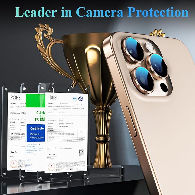 YWXTW Camera Lens Protector for iPhone 16 Pro/iPhone 16 Pro Max, Tempered Glass - Image 2