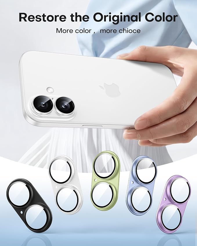 TAURI 2 Pack for iPhone 17 Camera Lens Protector, Full Coverage Military-Grade - Image 7