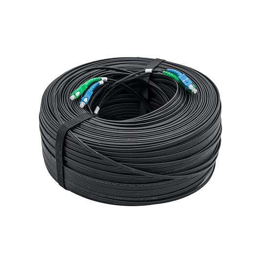10Gtek FTTH Cable Single Fiber Indoor/Outdoor Optical Fiber Drop Cable by 10Gtek