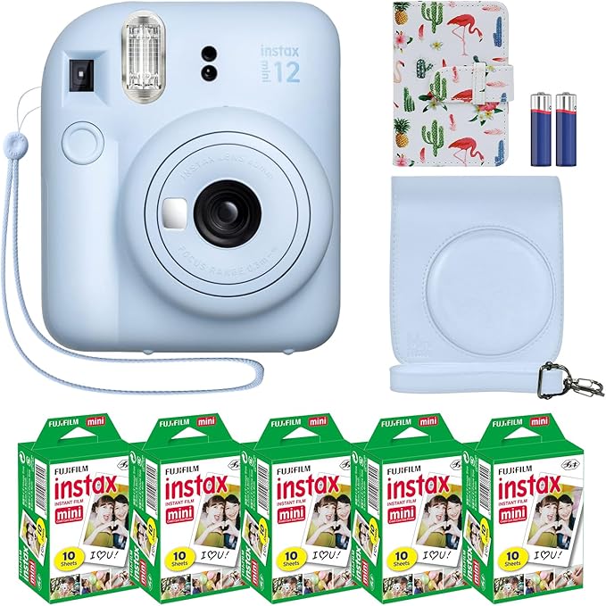 Fujifilm Instax Mini 12 Instant Camera + MiniMate Accessory Bundle & Compatible by FUJIFILM