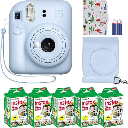 Fujifilm Instax Mini 12 Instant Camera + MiniMate Accessory Bundle & Compatible by FUJIFILM