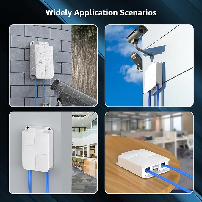 YuanLey Outdoor Gigabit PoE Extender 1 in 3 Out, 802.3af/at 4 Port PoE Repeater - Image 7